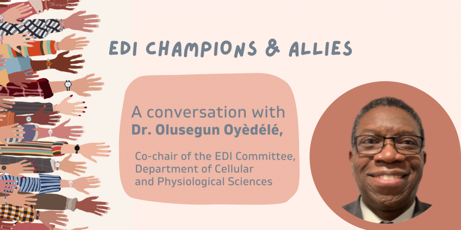Dr. Olusegun Oyèdélé featured in EDI in Champions and Allies Series by Faculty of Medicine REDI